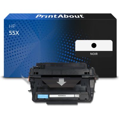 Toner compatible HP 55X (CE255X) - Noir - Grande capacité