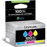 Lexmark 14N0850 (100XL) - 3-couleurs - Cartouche d'encre - Grande capacité - Multipack
