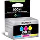 Lexmark 14N0850 (100XL) - 3-couleurs - Cartouche d'encre - Grande capacité - Multipack