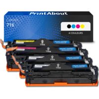 Toner compatible Canon 716 - 4 couleurs - Grande capacité - Multipack
