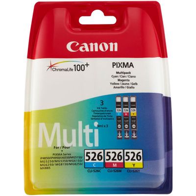 Canon CLI-526C/M/Y Inktcartridge 3-kleuren Multipack
