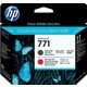 HP 771 (CE017A) - Noir mat + rouge - Tête d'impression