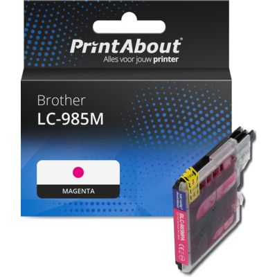 Huismerk Brother LC-985M Inktcartridge Magenta