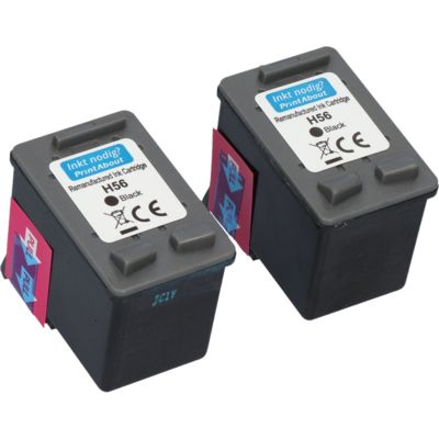 Cartouche compatible HP 56 (C6656AE) - Noir - Multipack