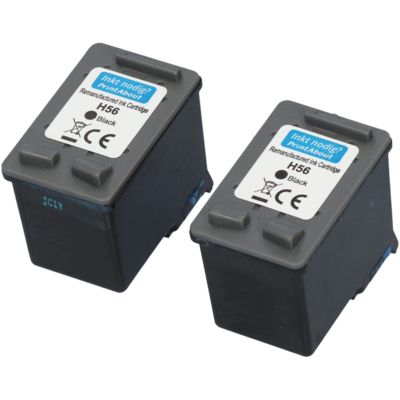 Cartouche compatible HP 56 (C6656AE) - Noir - Multipack