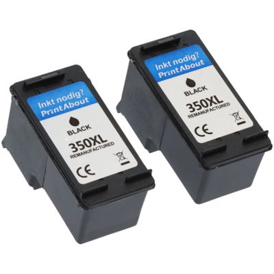 Huismerk HP 350XL (CB336EE) Inktcartridge 2x Zwart Hoge capaciteit - Multipack