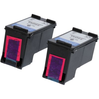 Huismerk HP 350XL (CB336EE) Inktcartridge 2x Zwart Hoge capaciteit - Multipack