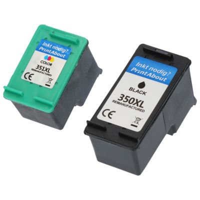 Huismerk HP 350XL (SD412EE) Inktcartridge Zwart + 3 kleuren Multipack Hoge capaciteit