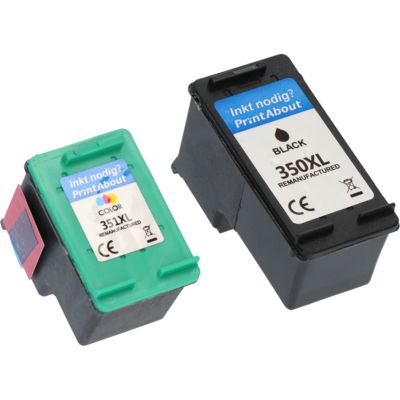 Huismerk HP 350XL (SD412EE) Inktcartridge Zwart + 3 kleuren Multipack Hoge capaciteit