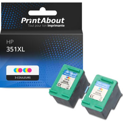 Cartouche compatible HP 351XL (CB338EE) - 3-couleurs - Grande capacité - Multipack