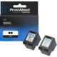 Cartouche compatible HP 300XL (D8J43AE) - Pack de 2 - Noir - Grande capacité - Multipack