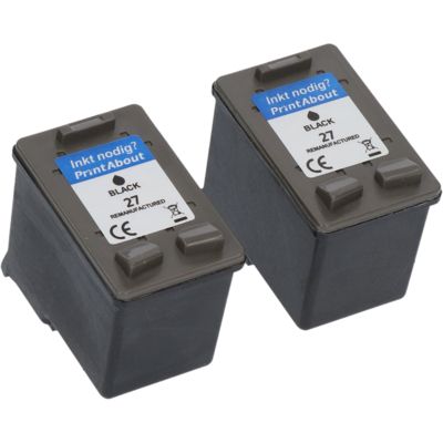 Cartouche compatible HP 27 (C8727AE) - 2x Noir - Multipack