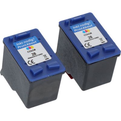 Cartouche compatible HP 28 (C8728A) - pack de 2 - 3 couleurs - Multipack