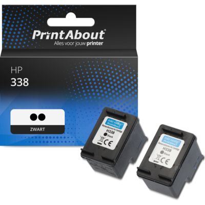 Huismerk HP 338 (CB331EE) Inktcartridge 2x Zwart - Multipack