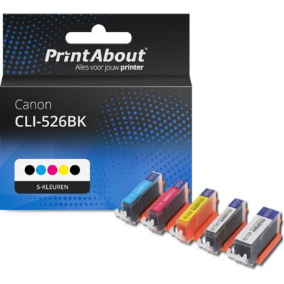Huismerk Canon CLI-526BK Inktcartridge 5-kleuren Multipack