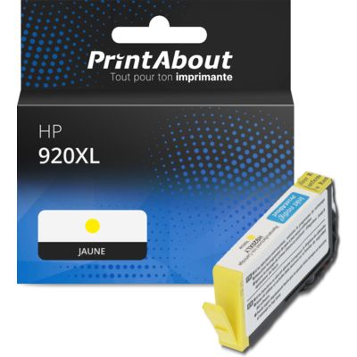 Cartouche compatible HP 920XL (CD974AE) - Jaune - Grande capacité