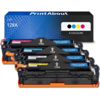 Toner compatible HP 128A (CE320A) - 4 couleurs - Multipack