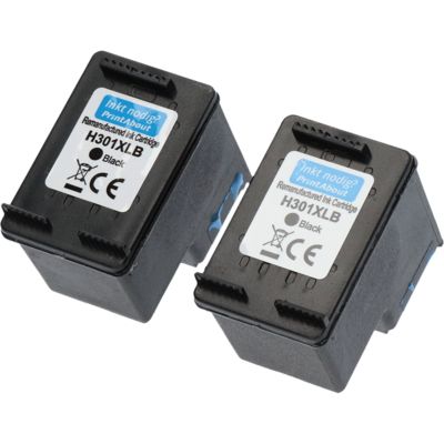 Cartouche compatible HP 301XL (D8J45AE) - pack de 2 - Noir - Grande capacité - Multipack