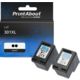 Huismerk HP 301XL (D8J45AE) Inktcartridge 2x Zwart Hoge capaciteit - Multipack