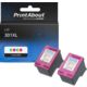 Huismerk HP 301XL (D8J46AE) Inktcartridge 2x 3-kleuren Hoge capaciteit - Multipack