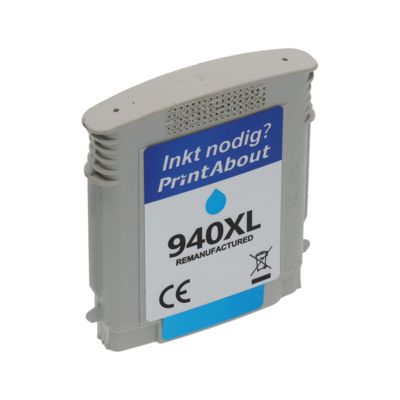 Huismerk HP 940XL (C4907AE) Inktcartridge Cyaan Hoge capaciteit