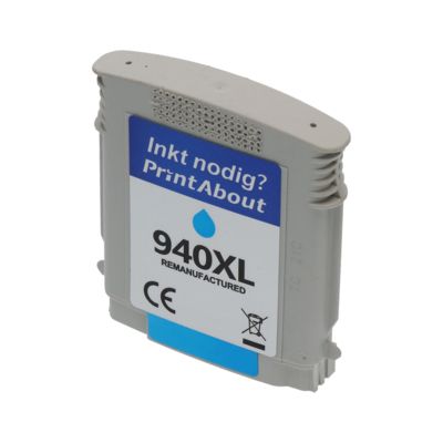 Huismerk HP 940XL (C4907AE) Inktcartridge Cyaan Hoge capaciteit