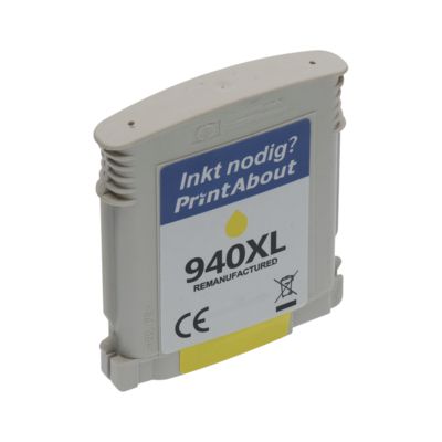 Huismerk HP 940XL (C4909AE) Inktcartridge Geel Hoge capaciteit