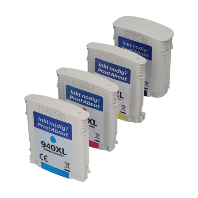 Huismerk HP 940XL (C4906AE) Inktcartridge 4-kleuren Multipack Hoge capaciteit