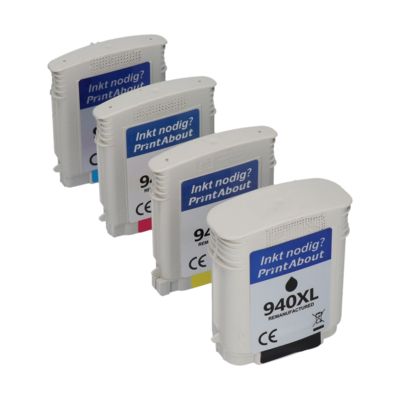 Huismerk HP 940XL (C4906AE) Inktcartridge 4-kleuren Multipack Hoge capaciteit