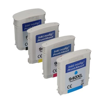 Huismerk HP 940XL (C4906AE) Inktcartridge 4-kleuren Multipack Hoge capaciteit