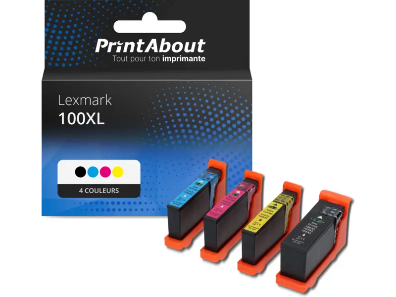 Cartouches D'encre Compatibles Lexmark 100 XL - Neuf, Vendues à L'unité Ou Par Lot, Livraison 48h