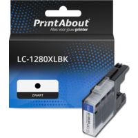 PrintAbout Huismerk vervangt Brother LC-1280XLBK Inktcartridge Zwart Hoge capaciteit