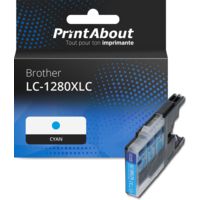Cartouche compatible Brother LC-1280XLC - Cyan - Grande capacité