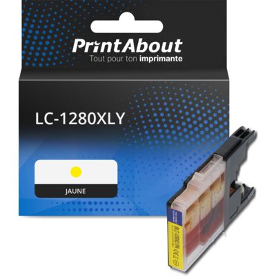 Cartouche compatible Brother LC-1280XLY - Jaune - Grande capacité