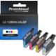 PrintAbout Huismerk vervangt Brother LC-1280XLVALBP Inktcartridge 4-kleuren Multipack Hoge capaciteit