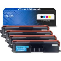 Toner compatible Brother TN-325 - 4 couleurs - Grande capacité - Multipack
