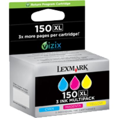 Lexmark 14N1807E (150XL) Inktcartridge 3-kleuren Multipack Hoge capaciteit