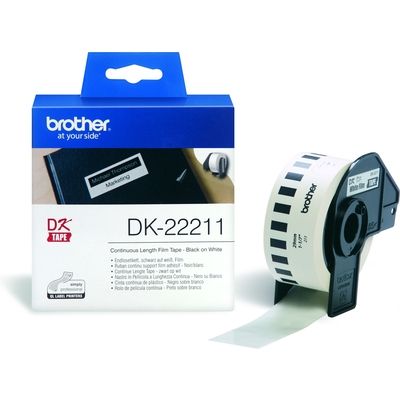 Brother DK-22211 Etiket Zwart op wit (29  mm)