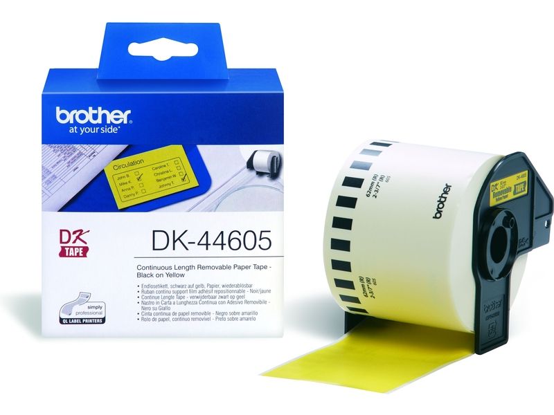 Brother Dk-44605 printeretiket Geel