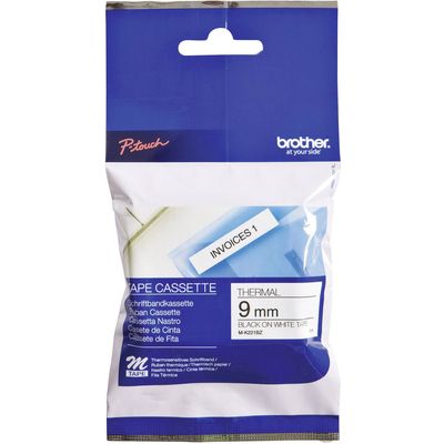 Brother M-K221 - (9 mm) - Noir sur blanc - Ruban