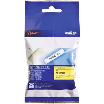 Brother M-K621 - (9 mm) - Noir sur jaune - Ruban
