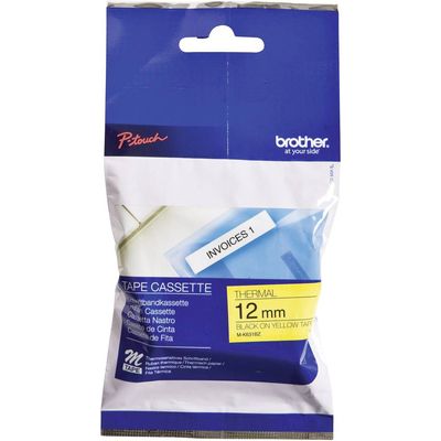 Brother M-K631 Tape Zwart op geel (12 mm)