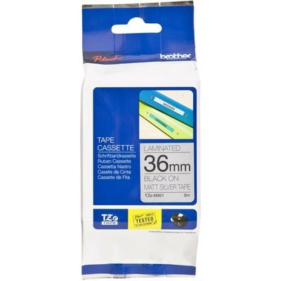 Brother TZe-M961 - (36 mm) - Noir sur métallique - Ruban