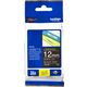 Brother TZe-335 - (12 mm) - Blanc sur noir - Ruban