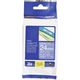 Brother TZe-555 - (24 mm) - Blanc sur bleu - Ruban