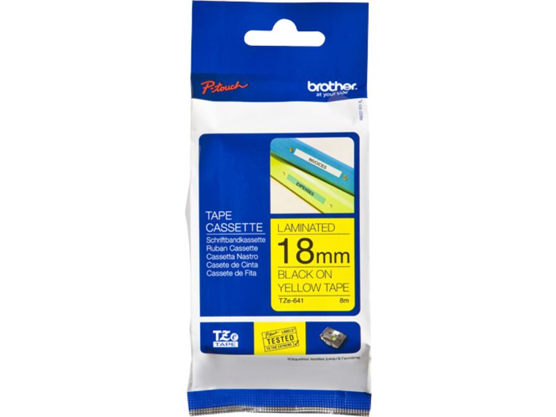 Brother Tze-641 labelprinter-tape Zwart op geel