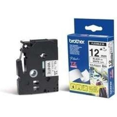 Brother TZe-FX231 - (12 mm) - Noir sur blanc - Ruban