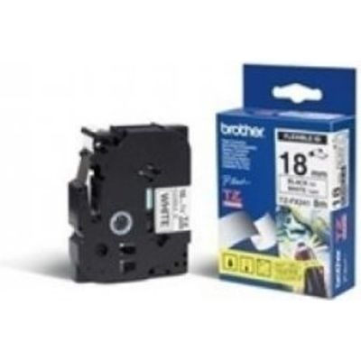 Brother TZe-FX241 - (18 mm) - Noir sur blanc - Ruban