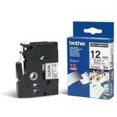 Brother TZe-N231 - (12 mm) - Noir sur blanc - Ruban