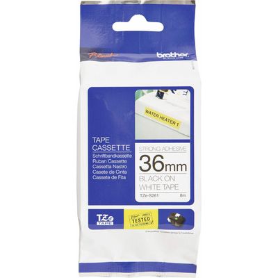 Brother TZe-S261 - (36 mm) - Noir sur blanc - Ruban